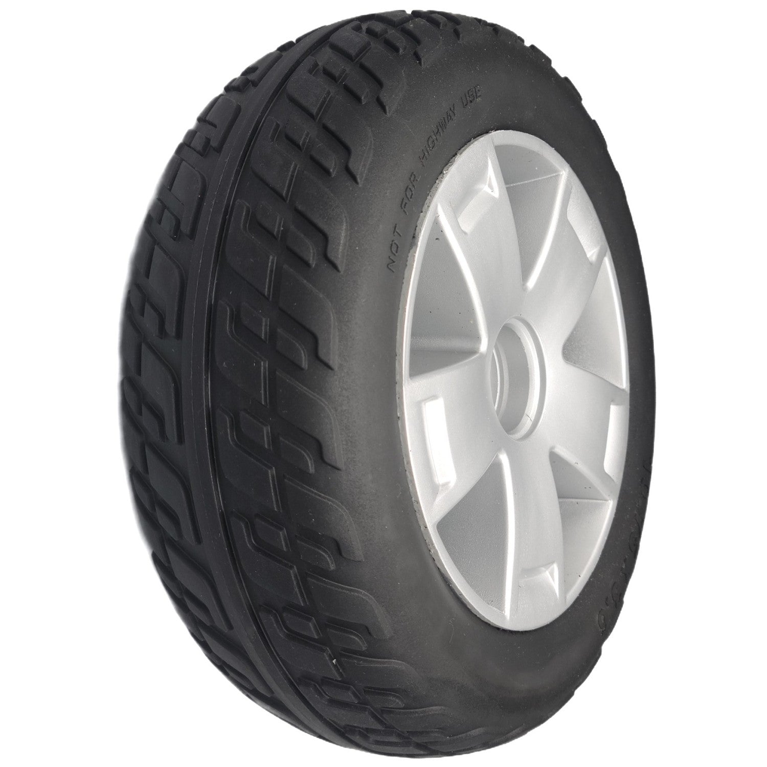 10.75 x 3.6 Rear Drive Wheel Assembly for Pride Victory 10, ES 10, and Sport Scooter with 5 spoke silver rim