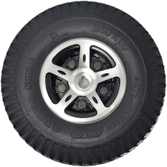 Front view of the 10 x 3 in (3.00-4, 260x85) Drive Wheel for the Merits Vision Sport 32600585