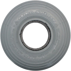 Side view of the 10 x 3 in. (3.00-4) Primo Spirit Foam Filled Wheelchair and Scooter Tire in gray