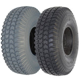 10 x 3 in. (3.00-4) or (260 x 85) Primo Powertrax foam filled flat free wheelchair and scooter tire showing colors in gray and black