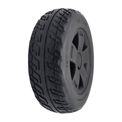 The 11x3.6 black Rear Drive Wheel Assembly for Pride Victory Platinum Electric Scooter. Fits the left or right side rear drive wheels.