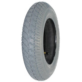 Angled view of 14 x 3 in. (3.00-8) Primo Durotrap wheelchair and scooter tire showing gray C-9210 tread pattern