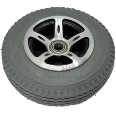 Close up view of the 2.80/2.50-4 Merits Foam Filled Caster Wheel assembly for power chairs