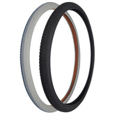 24 x 1 3/8 in. (37-540) Primo Orion Wheelchair Tire available in gray and black color with fit for TiLite, Quickie, and Zippie wheelchairs.