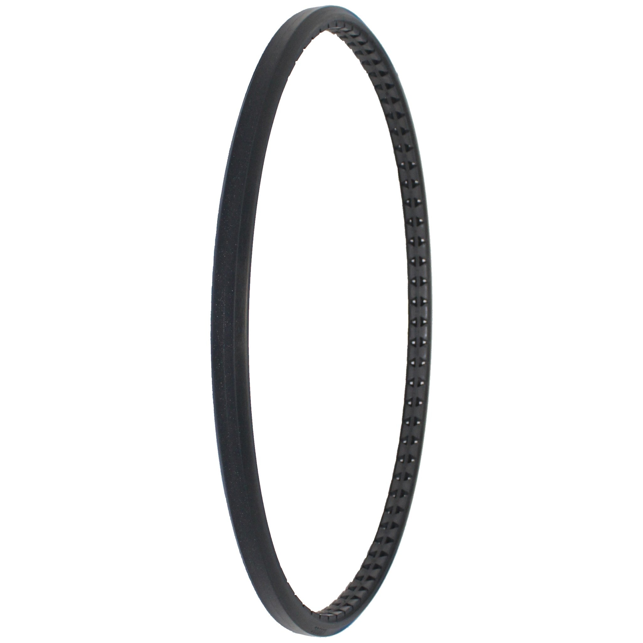 Angled view showing the 24 x 1 in. Urethane Pyramid Wheelchair Tire with Easier to Install Design