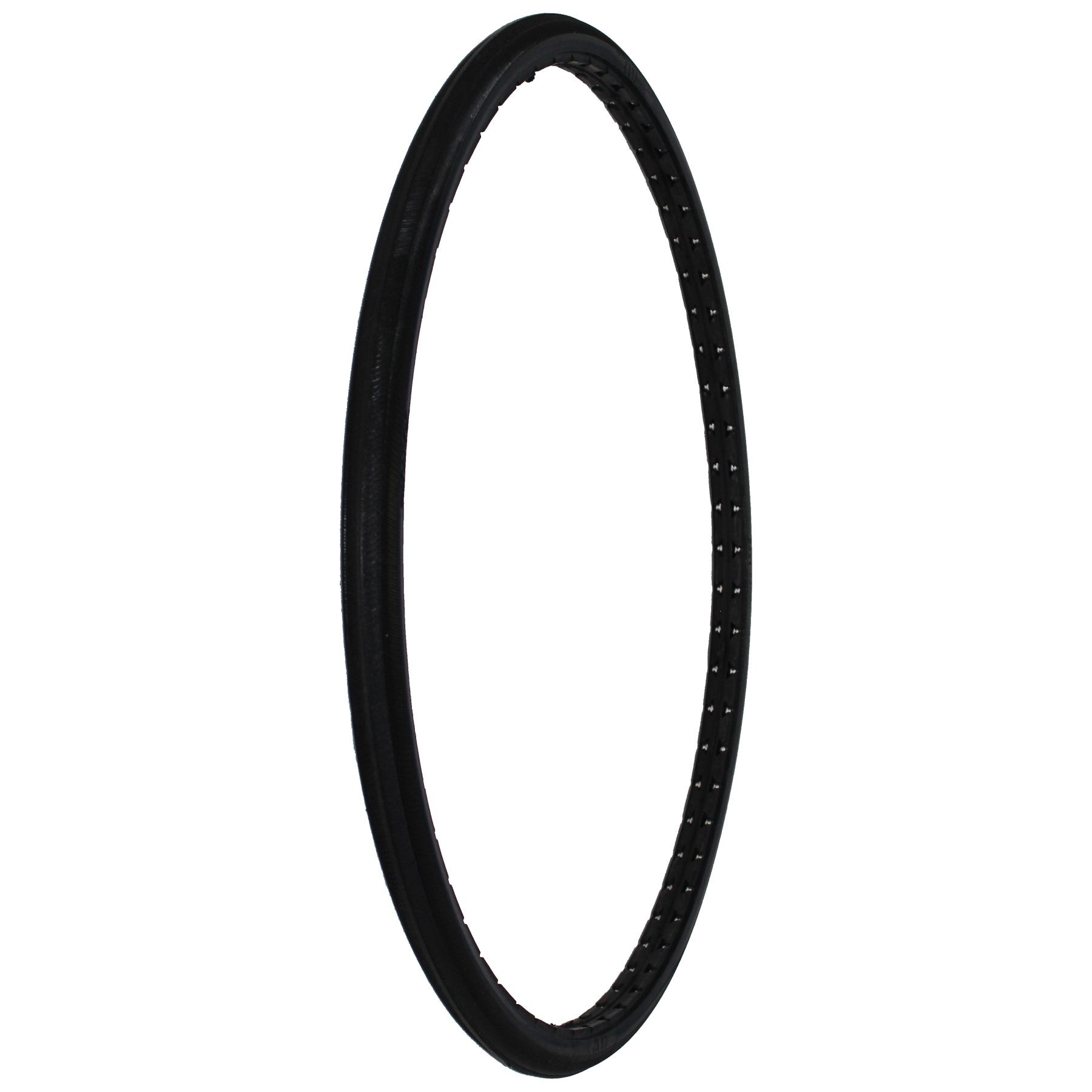 Angled view of the 24 x 1 in. (25-540) Shox urethane wheelchair tire with black Herringbone Tread number AL240