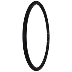 Angled view of the 24 x 1 in. (25-540) Shox urethane wheelchair tire with black Herringbone Tread number AL240