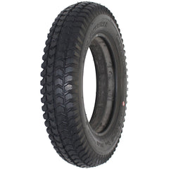 The 3.00-8 (14 x 3 in.) Black Foam Filled Wheelchair Tire for ROVI Wheelchairs fits A3 and X3 models and features a non-marking black compound with a knobby design tread.