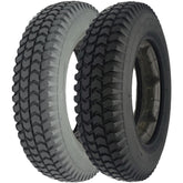 The 3.00-8 (14 x 3 in.) Primo Powertrax Tire for Quantum and Q6 Edge Wheelchair features a foam filled black knobby tire. Fits the Pride Quantum Edge, Q6 Edge, Jazzy, Stretto, 4Front, Quantum Rival and many other power chairs.