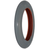 Angled view of the 8 x 1 1/4 inch multi rib wheelchair and scooter tire showing the C-179 tread