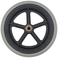 8 x 1 in. Economy 5 Spoke Wheelchair Caster Wheel with 2 1/8 in. Hub - Side view showing bearing.