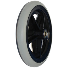 8 x 1 in. Economy 5 Spoke Wheelchair Caster Wheel with 2 1/8 in. Hub - Angled view shown
