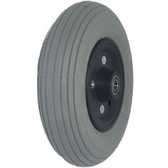 Angled view of 8 x 2 in. (200x50) Foam Filled Ribbed Primo Spirit Caster Wheel Assembly shown