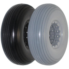 8 x 2 in. 210-65 Multi rib light gray urethane permobil replacement wheelchair showing compatibility with AL195, 210-65, 210 x 65, and 2.50-3.