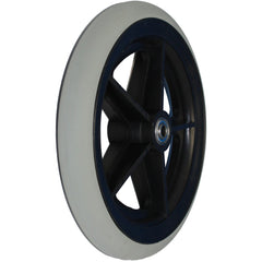Angled view of 8 x 1 in. Economy 5 Spoke Wheelchair Caster Wheel with 1 1/2 in. Hub shown