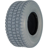Angled view of 9 x 3.50-4 Primo Grande Wheelchair and scooter tire showing knobby C-203 tread.