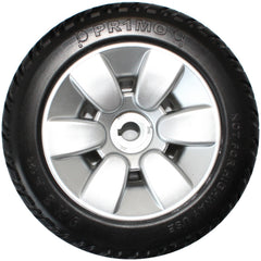 Close up view showing 9 x 3 in. Primo Drive Wheel For The Pride Jazzy Select Elite and Jazzy Sport number P-126 Pr1mo