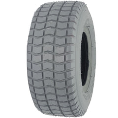 Angled view of the 9x3.50-4 Foam Filled Wheelchair Tire with C-203G Primo Grande Knobby Tread shown