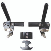 Close up view showing Black Aluminum Wheelchair Wheel Lock 7/8 in. Clamp