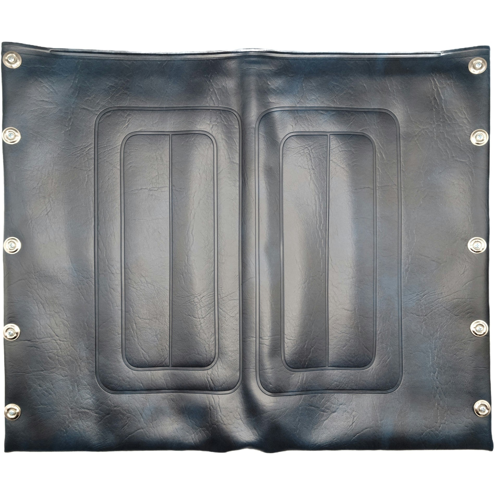 Front view of Deep 18 in. Vinyl Seat Upholstery for Invacare and Compatible Wheelchairs in Blue