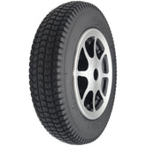 Angled view of the Drive Wheel Assembly for Merits Vision Ultra Wheelchair featuring 3.00-8 tire