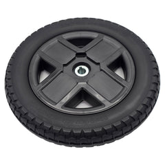 Angled view of The 2.2x13 Drive Wheel Assembly for Pride Jazzy EVO 613 Power Wheelchair (12.5 in). Pride Part DGN2005417