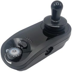 Angled view of the Dynamic LiNX REM050 Joystick Remote Power Wheelchairs For Merits and Golden Power Wheelchairs (DLX-REM050-A) shown