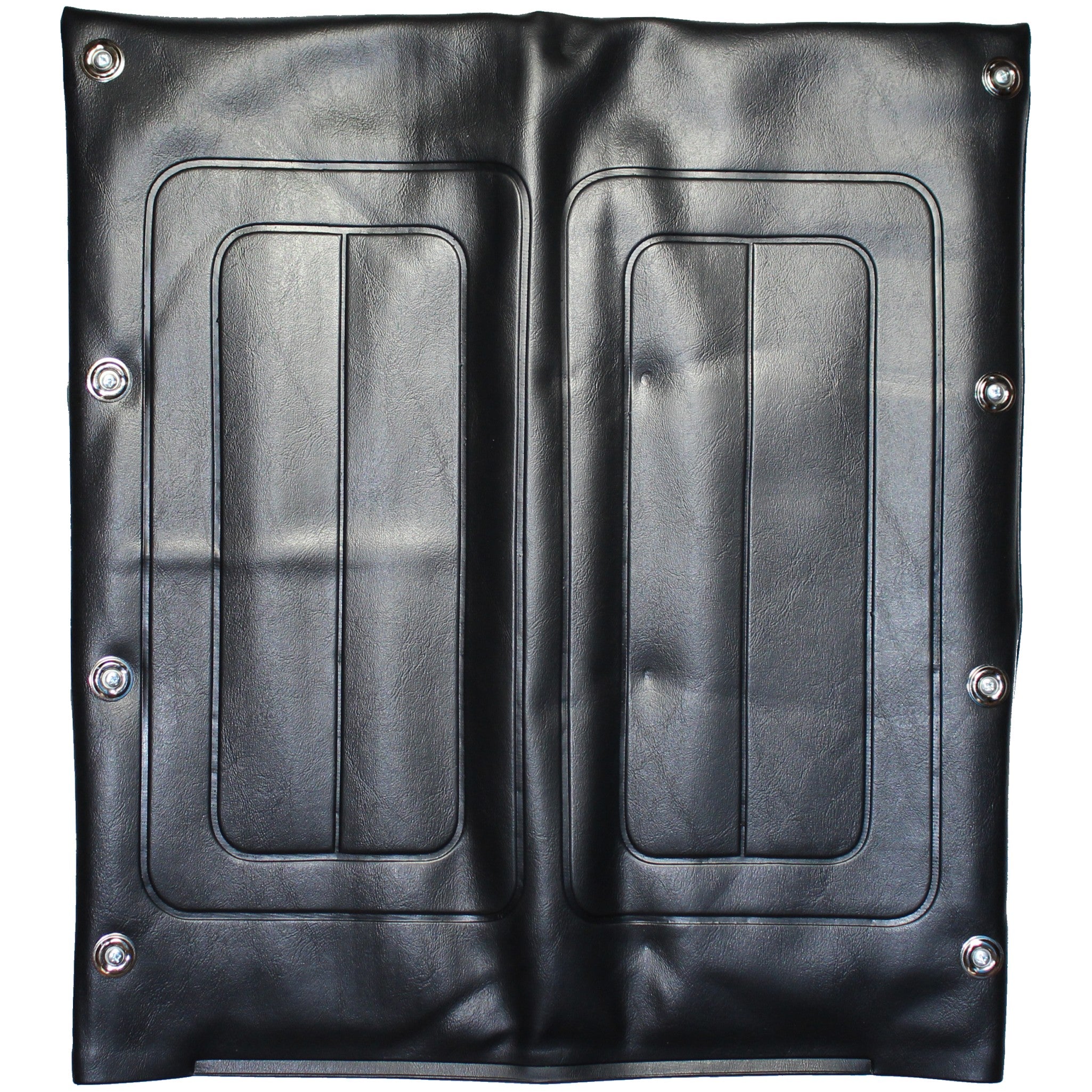 Front view of Embossed Vinyl Seat Back Upholstery for Invacare and Compatible Wheelchairs in black