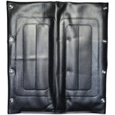 Front view of Embossed Vinyl Seat Back Upholstery for Invacare and Compatible Wheelchairs in black