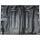 Front view of the Extra Deep (18") Vinyl Seat Upholstery for Invacare and Compatible Wheelchairs shown in black