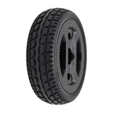 The replacement 175x50 Front Wheel Assembly for Pride Go Go Carbon Electric Scooter. Black carbon fiber wheel fits the left or right side wheels.