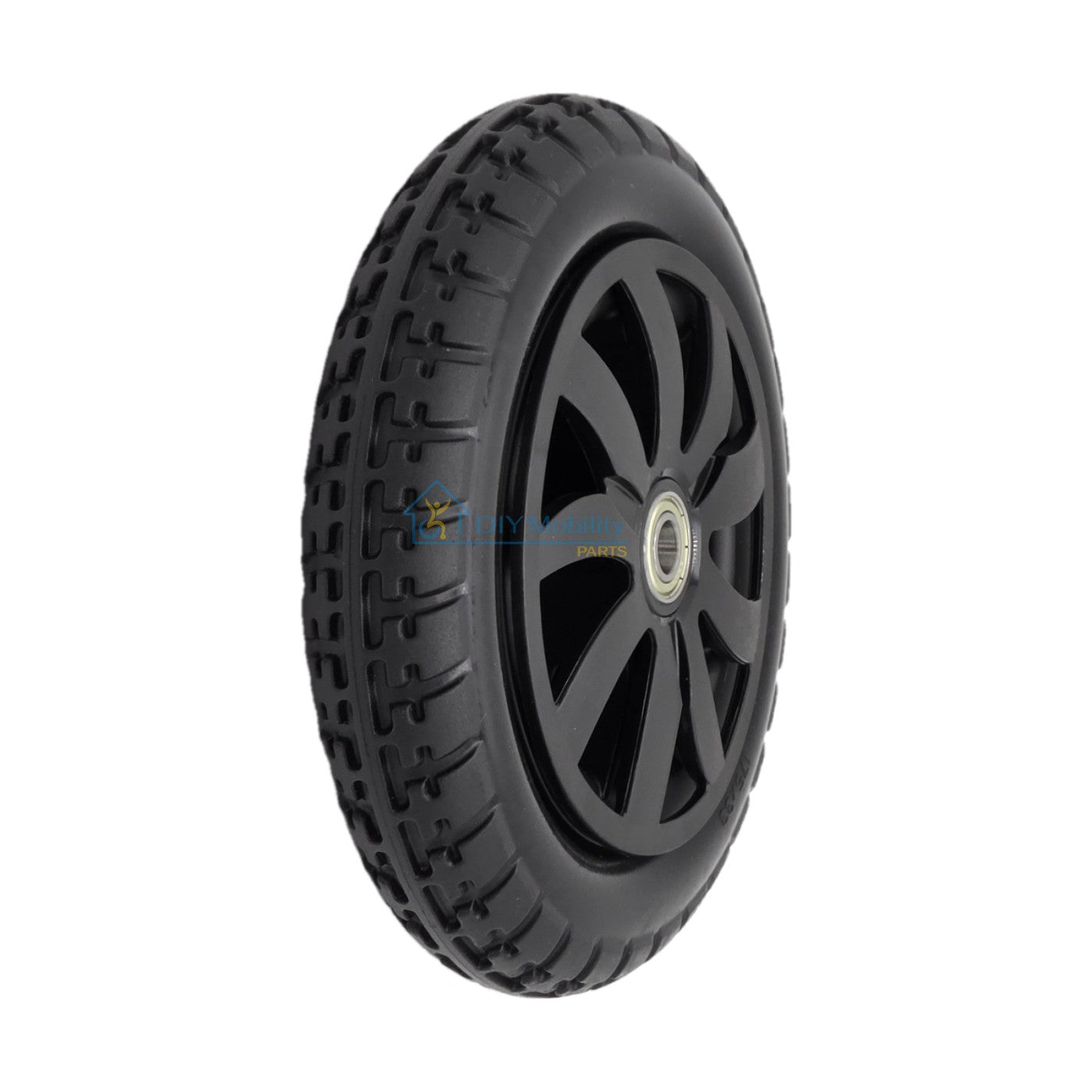 The replacement Front Caster Wheel For Vive Airframe Magnesium Collection Electric Wheelchair. Fits the left or right side 175x33 front caster wheels.