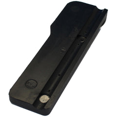 Bottom view of the 13" x 3" Invacare Desk Length Wheelchair Armrest Pad with Elbow Stop showing mounting holes