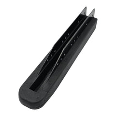 Bottom view of the solid armrest pad for Invacare Pronto and TDX Series. 15" in length with metal bracket.