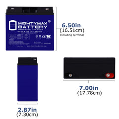 12v (18 Ah) GEL Powerchair and Scooter Battery