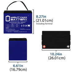 GROUP 24 12v (75 Ah) GEL Powerchair and Scooter Battery