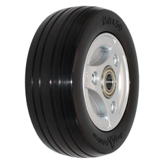 The replacement 6 x 2 in. (150 x 50) Permobil M300 and Permobil M400 Power Wheelchair Caster Wheel with Black Tire (Compare to Permobil Part 1830675) features a flat free multi-rib tire in black.