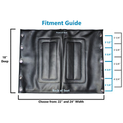 Deep 18 in. Vinyl Seat Upholstery for Invacare and Compatible Wheelchairs Black