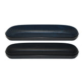 Wheelchair Armrest Pad in Vinyl - Desk Length Deluxe - showing black and Invacare blue colors