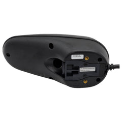 Bottom view of the PG Drives Technology D51427 nVR2 JSM joystick module for power wheelchairs. With yellow 4 pin connector.