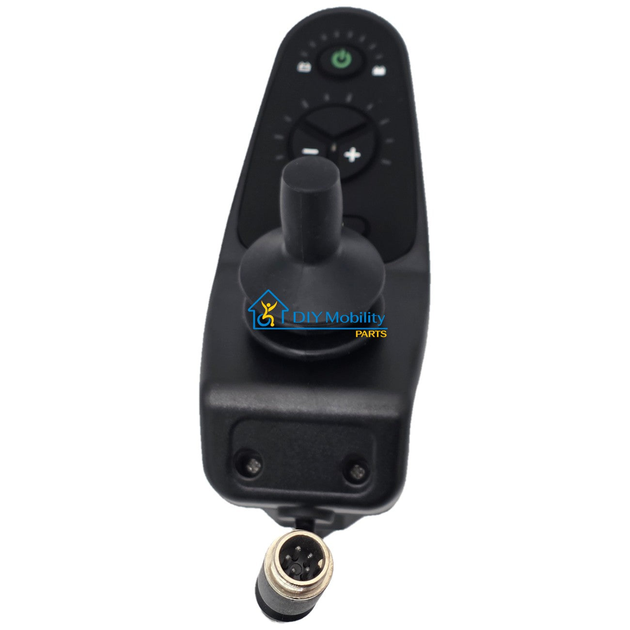 Angled view of the replacement Joystick controller for Journey Zoomer Electric Power Chair showing bus connector
