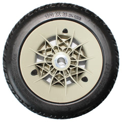 The 10 x 3 in. Primo Drive Wheel For The Jazzy Select and Select 6 showing hub with 6 spoke rim. Pr1mo 10x3 p-126