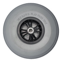Side view of the 10x3.4 P.U. Flat Free Tire for Hoveround Teknique XHD Power Wheelchair. Drive wheel Part number DWH1334