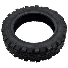 Angled view of the replacement 13x3.50-8 Front/Rear Tire for Pride Pursuit 2 Electric Scooter features a knobby tread for extra traction. Qind QD-530-01 Sidrim:2.50 Tire