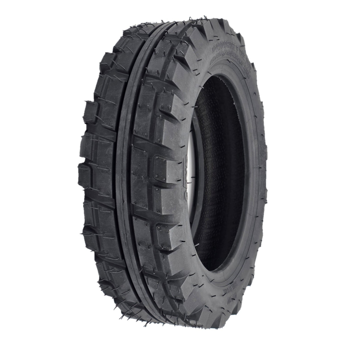 The replacement 13x3.50-8 Front/Rear Tire for Pride Pursuit 2 Electric Scooter features a knobby tread for extra traction. Qind QD-530-01 Sidrim:2.50 Tire