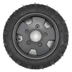 The 13 x 3.50-8 Replacement Wheel Assembly for the Pride Pursuit 2 Electric Scooter comes fully assembled for easy installation. Black tire and 5 spoke rim fits either a front wheel or rear drive wheel and fits the left or right side.