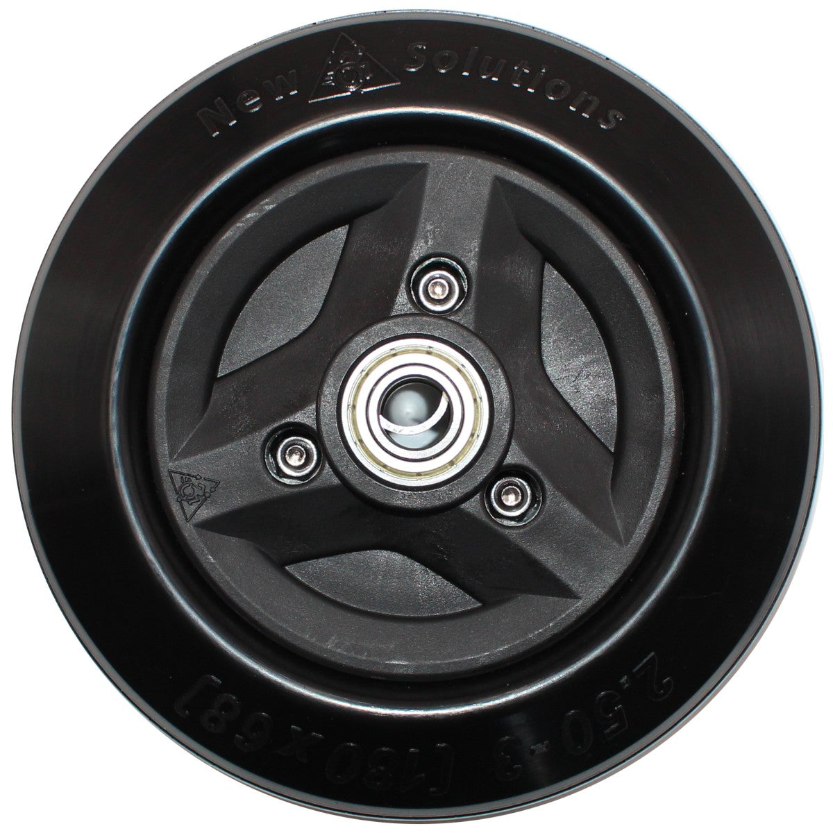 2.50-3 (180 x 68) Caster Wheel for Permobil M1 M3 Wheelchair - Back view shown