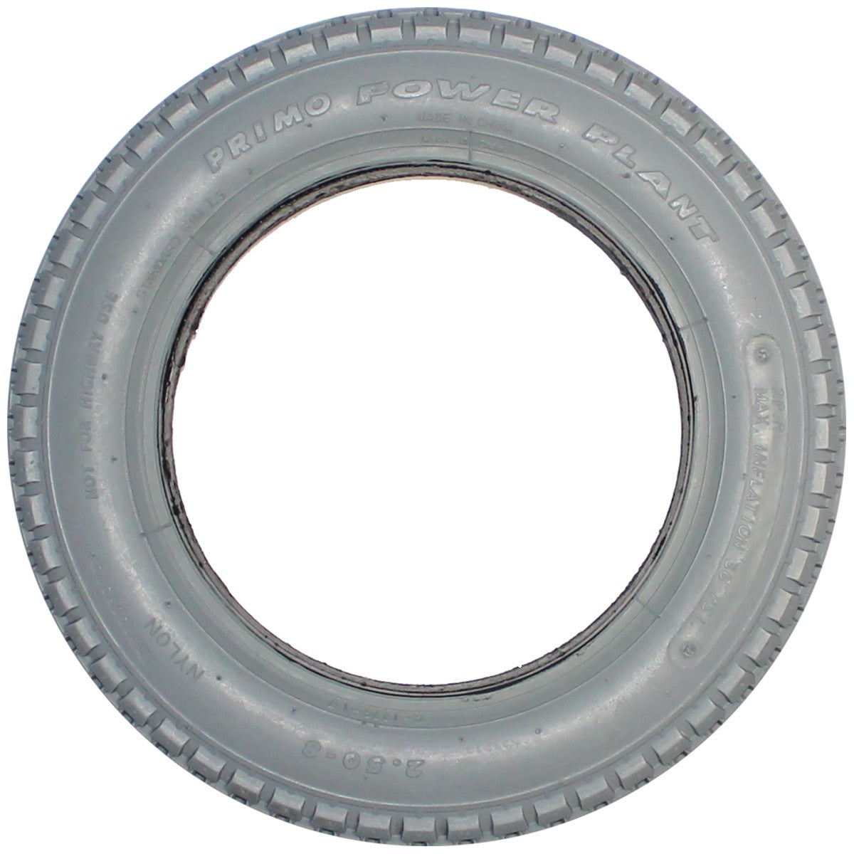 2.50-8 Primo Power Plant Foam Filled Wheelchair Tire Side view showing C177 tread