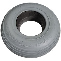 Angled view of the 2.80 x 2.50-4 Primo Spirit Foam Filled Wheelchair and Scooter Tire showing sidewall Standard Rim 2.15 and Nylon markings