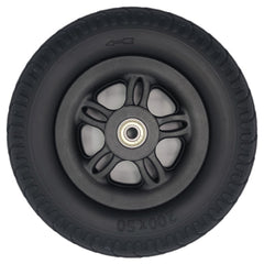 Side view of the 200x50 Front Solid Tire Assembly for Merits Roadster 3 Scooter showing 608Z wheelchair bearing